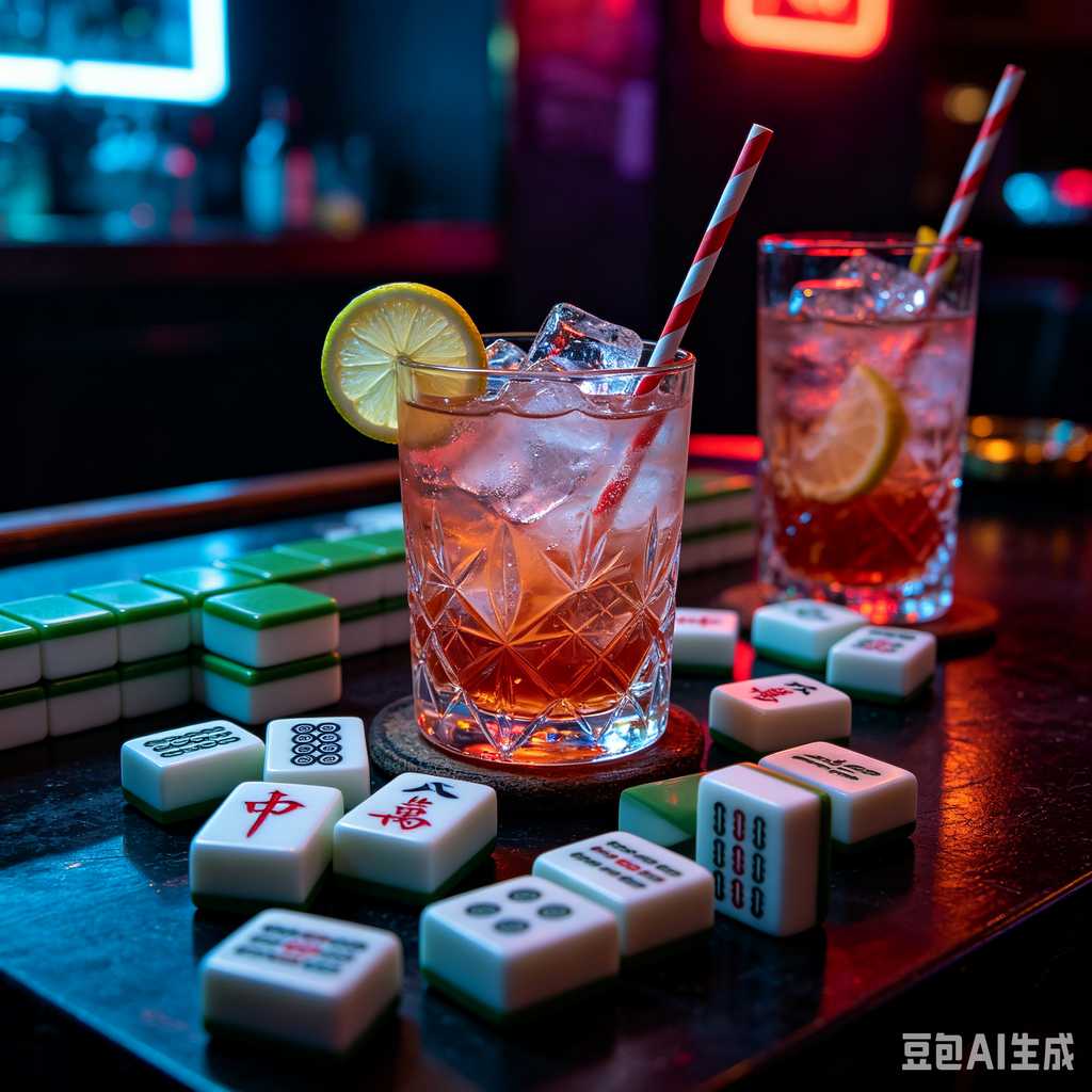 mahjong set with dice and chips