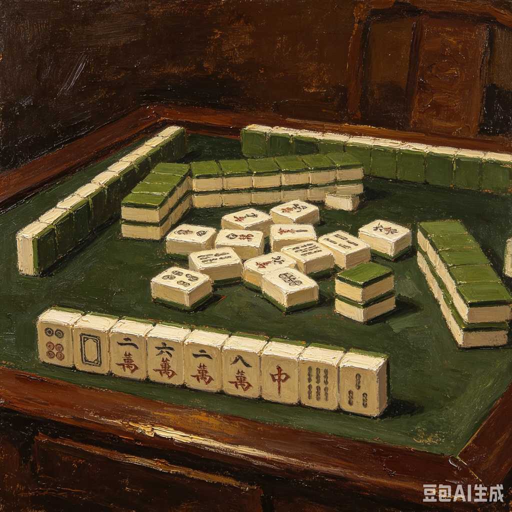 decorative text mahjong set